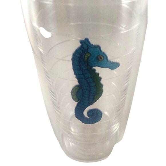 Tervis Double-Wall Insulated Clear Tumblers W/Seahorse/Palm Tree Designs-16 oz - Picture 11 of 13